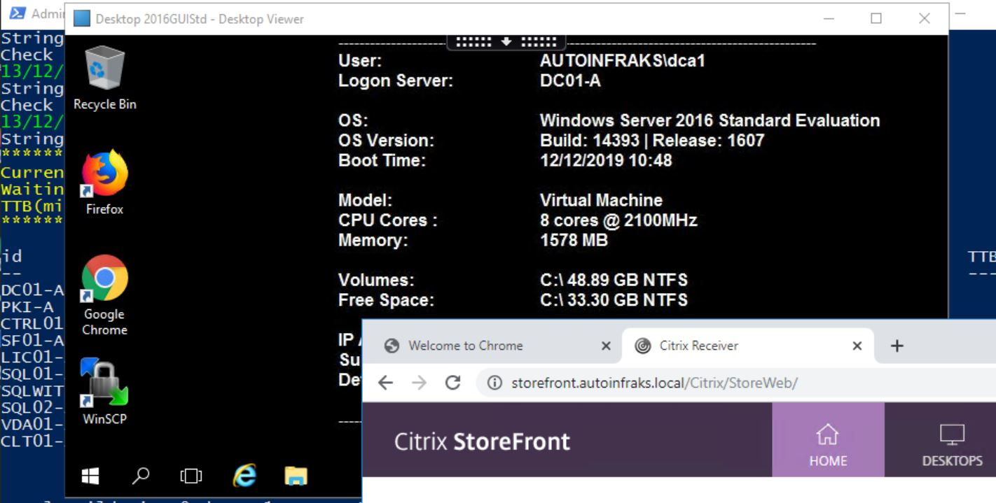 Citrix desktop running